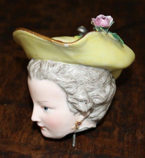A pair of 19th century Meissen figures, 18.5in.